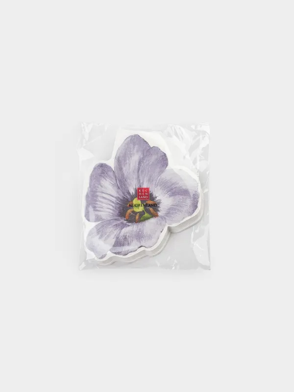 Қағаз майлықтар, 30х30 см, 20 дана, пішінді, күлгін, Гүл, Bloome, image-3