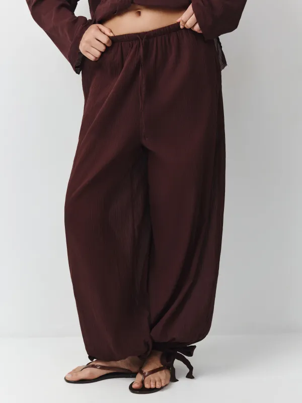 Әйелдер шалбары, өлшемі XS, муслин К, қоңыр, Fermina, image-2