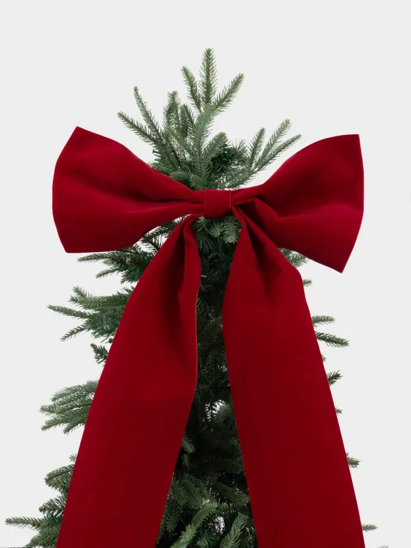 Сәндік әшекей, 45х270 см, қыстырғышта, полиэстер, қызыл, Бантик, Bow velvet, image-4