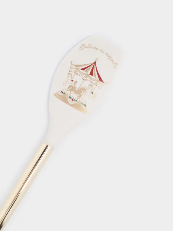 Пісіруге арналған жиынтық, 4 зат, қалақша/қалыптар, силикон/болат, сүт және алтын түстес, Айналма әткеншек, Bakery gold, image-2