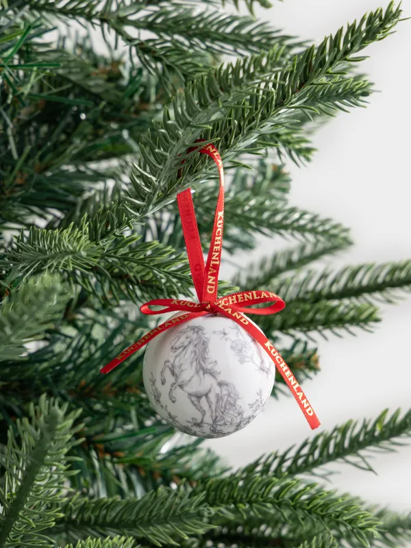 Игрушка елочная, 5 см, пенопласт, Шар, Лошадка, Ball print, image-2
