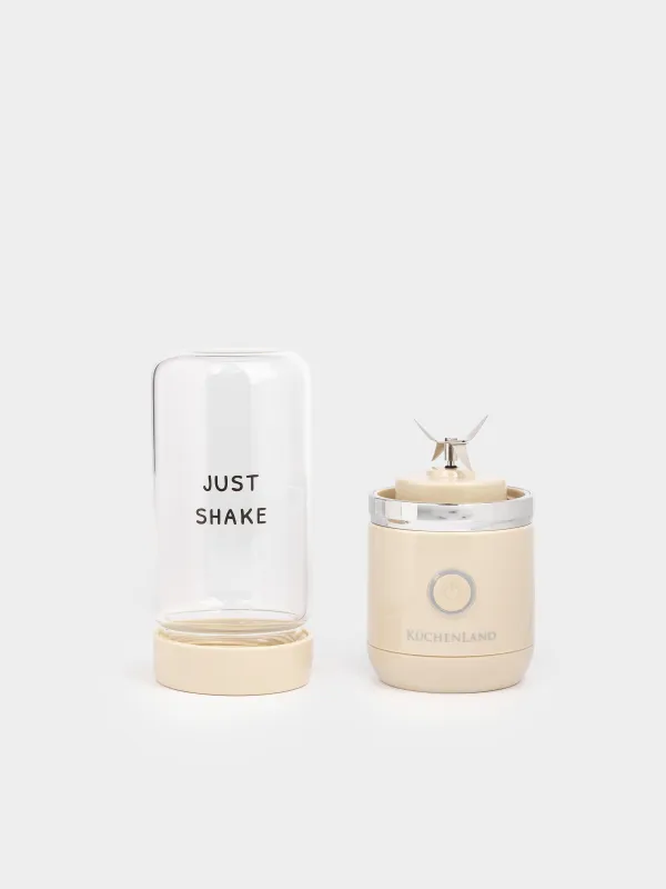 Жеке блендер, 380 мл, 67 Вт, портативті, қайта қуаттандырылады, шыны/пластик, мокко, Handy, image-4