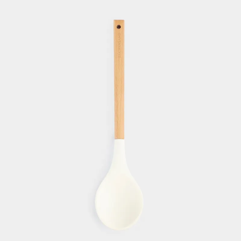 Қызмет көрсетуге арналған қасық, 32 см, силикон/ағаш, сарғылт, Provence