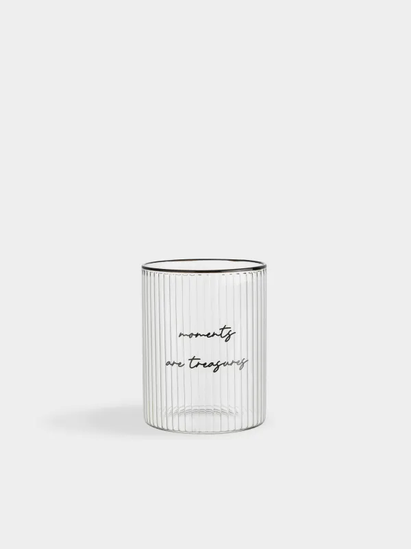 Стакан, 420 мл, Moments are treasure, Ribby font, image-0