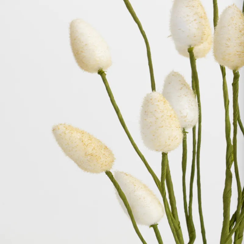 Сәндік бұтақ, 45 см, пенопласт/қағаз, Ақ крокус, Flower garden, image-3