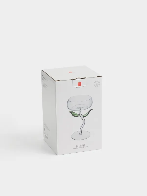 Бокал-креманка для шампанского, Зеленые листья, Shape, image-4