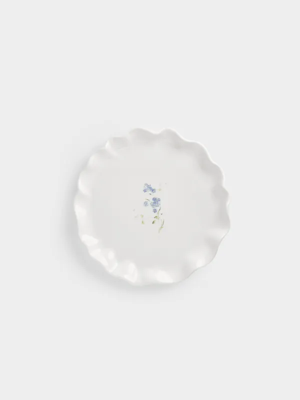 Ыдыс, 25 см, керамика, ақ, Ботакөз, Crumple flower, image-1