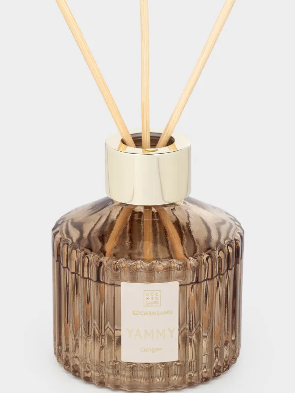 Хош иісті диффузор, 80 мл, сарғылт-қоңыр, Ginger, Yammy, image-1