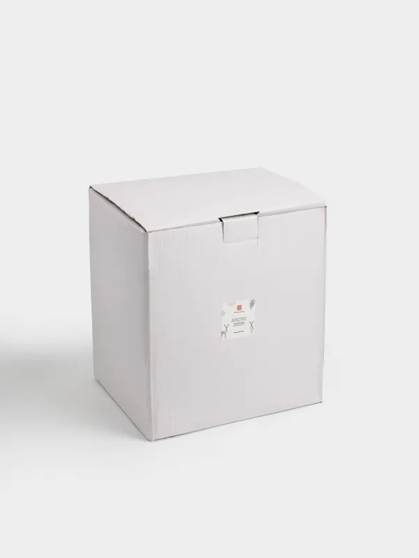 Менажница, с декором, 23х15 см, 3 отд, с ручкой, стекло/металл, золотистая, Олень, Arctic deer, image-4