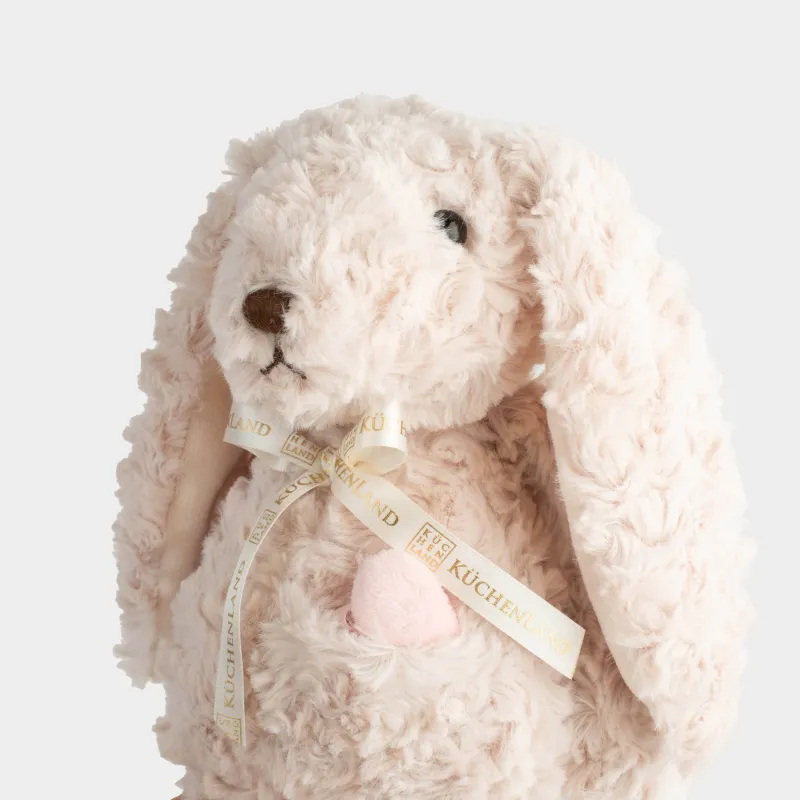 Ойыншық, 33 см, жұмсақ, сүт түстес, жүрегі бар Қоян, Rabbit, image-6