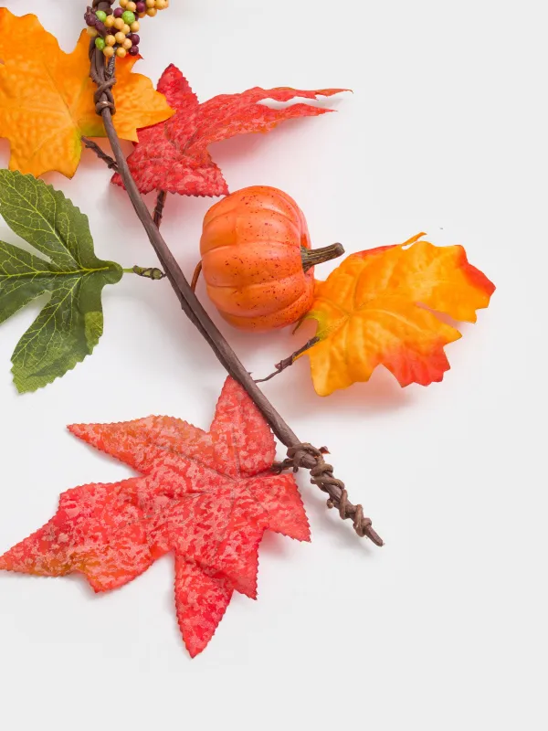 Сәндік бұтақ-гирлянд, 1,1 м, көбік/пластик, Асқабақ және жапырақтар, Forest symphony decor, image-2