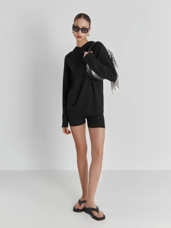 Худи женское, вискоза/полиамид, черное, Camilla, image-1