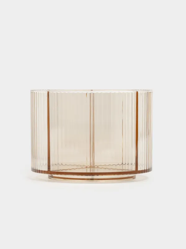 Косметикаға арналған органайзер, 15х10 см, 4 бөлім, айналмалы, пластик, кәріптас, Ribby color, image-1