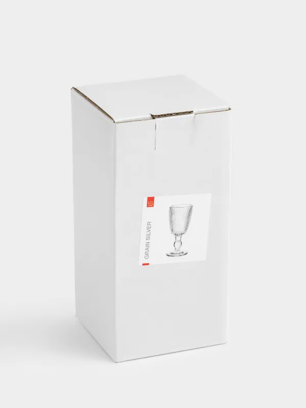 Шарап шыныаяқ, 260 мл, шыны Р, күміс жиегі бар,, Grain silver, image-4