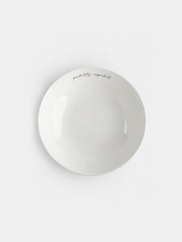 Тарелка суповая, 20х5 см, 2 шт, фарфор N, Серые цветы, Watercolor, image-4