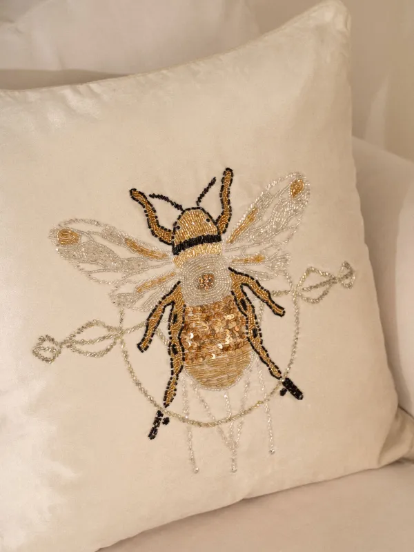 Подушка декоративная, 50х50 см, с бисером, Шмель, Bugs, image-8
