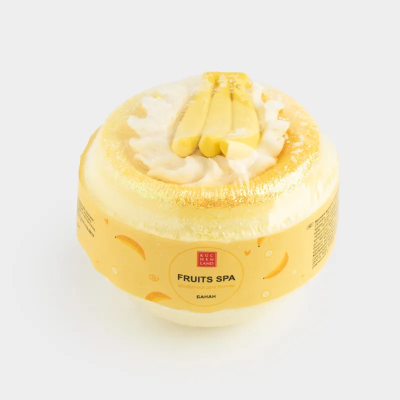 Ваннаға арналған бомба, 130 гр, ойыншығы бар, сары, Банандар, Fruits spa, image-2