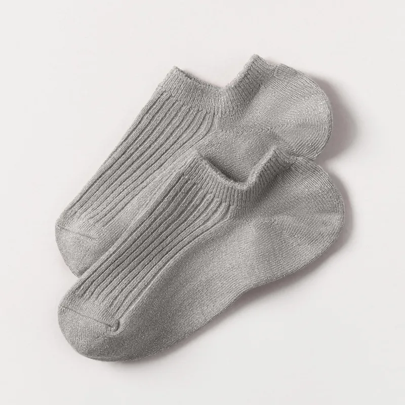 Әйелдерге арналған қысқа шұлықтар, өлшемі 36-38, мақта/нейлон, ашық сұр, Glint