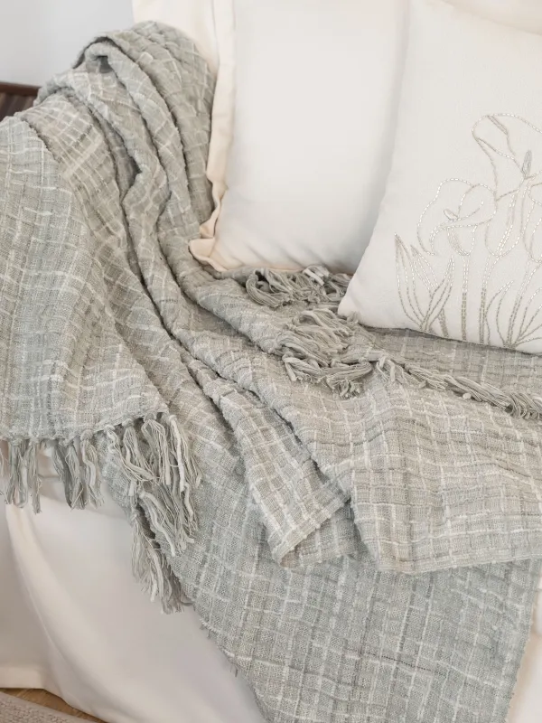 Жамылғы, 130x170 см, шашағы бар, шенилл, көгілдір, Chenill, image-3