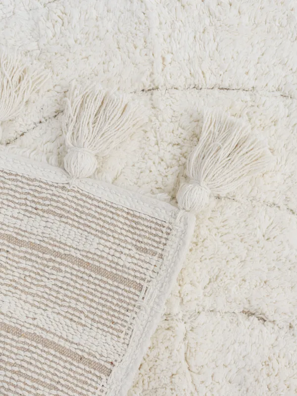 Коврик, 50x80 см, с кисточками, хлопок, молочный, Арка, Arch, image-4