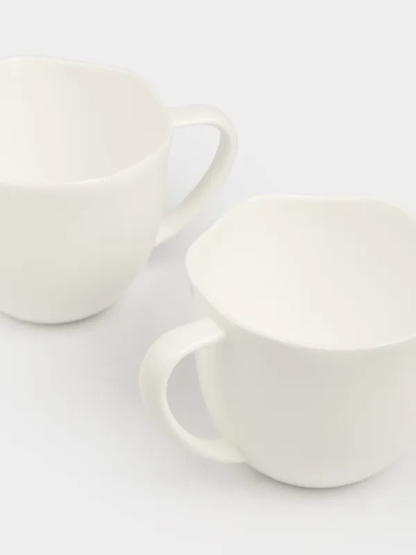 Саптыаяқ, 350 мл, 2 дана, фарфор F, ақ, Иілімдер, Galeon, image-1