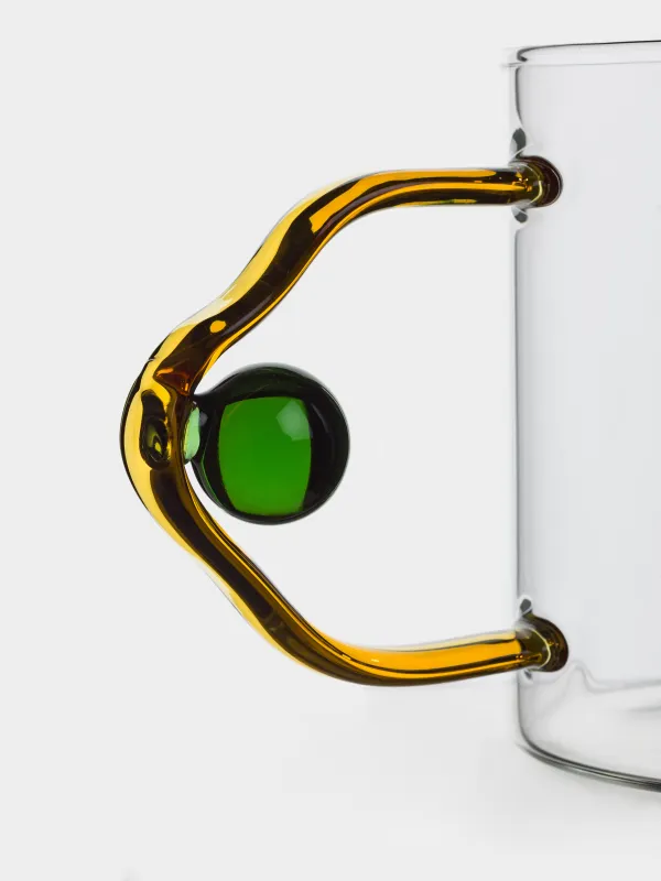 Кружка, 380 мл, стекло Б, с фигурной ручкой, Шар, Benty-color, image-4