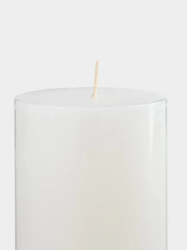 Свеча ароматическая, 10 см, цилиндрическая, белая, Peony Blush, Luxury white, image-3