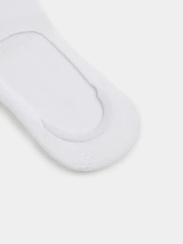 Носки-следки мужские, хлопок/полиэстер, белые, Basic, image-2