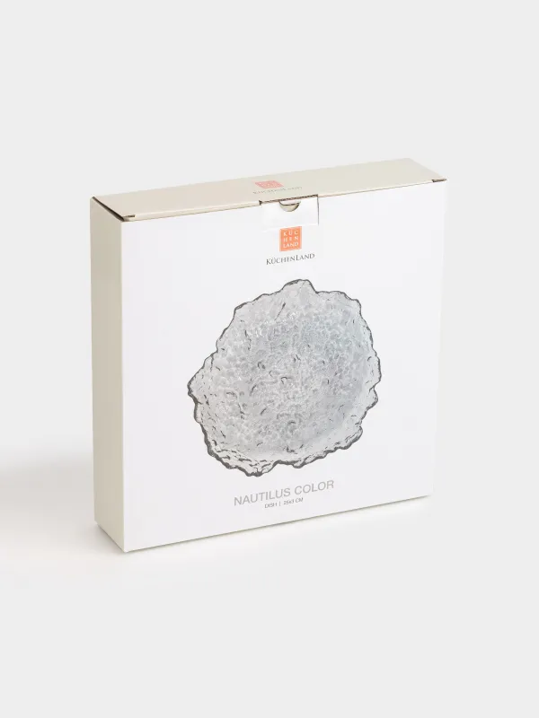 Блюдо, 25х3 см, стекло, серое, Nautilus color, image-6