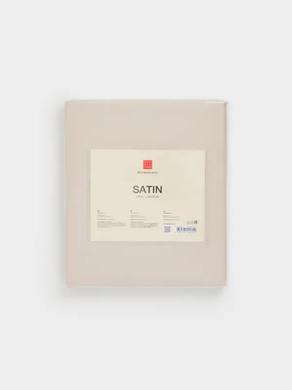 Жастық тысы, 50х70 см, 2 дана, сәтен 300 ТС, құм, Satin, image-5