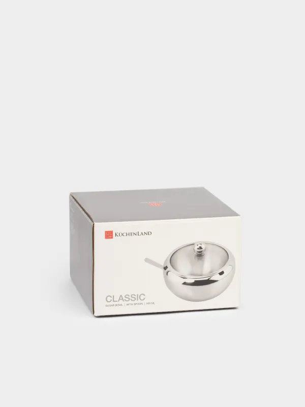 Қант ыдысы, 9 см, қасық, болат, Classic, image-9