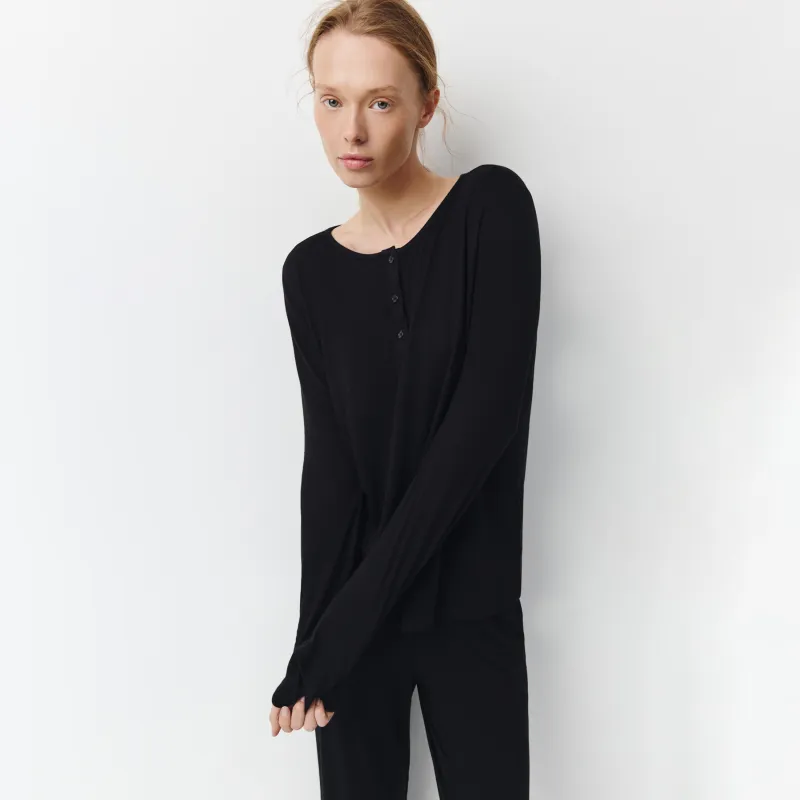 Әйелдерге арналған лонгслив, үйге арналған, өлшемі L, вискоза/спандекс, сұр-қоңыр, Kelsey