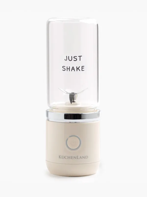 Блендер персональный, 380 мл, 67 Вт, портативный, заряжаемый, стекло/пластик, мокко, Handy