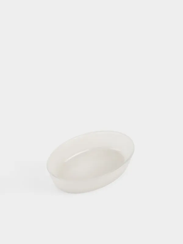 Форма для запекания, 26х18 см, стекло Т, овальная, бежево-молочная, матовая, Cook matte, image-1