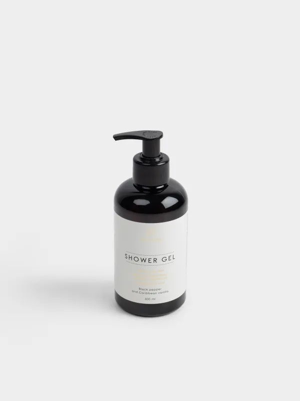 Душқа арналған гель, 300 мл, нәрлендіреді, Қара бұрыш және Кариб теңізі ванилині, Perfect care, image-0