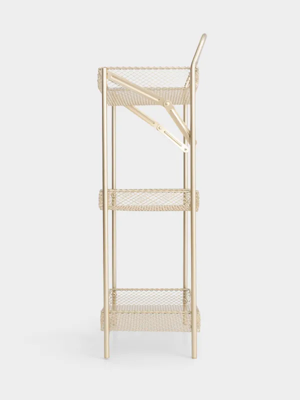 Сөре, 3 қабатты, 42х27х82 см, металл, алтын, Compact gold, image-2