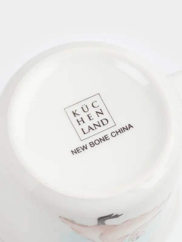 Кружка, детская, 370 мл, фарфор N, белая, Лебеди, Ideas, image-3