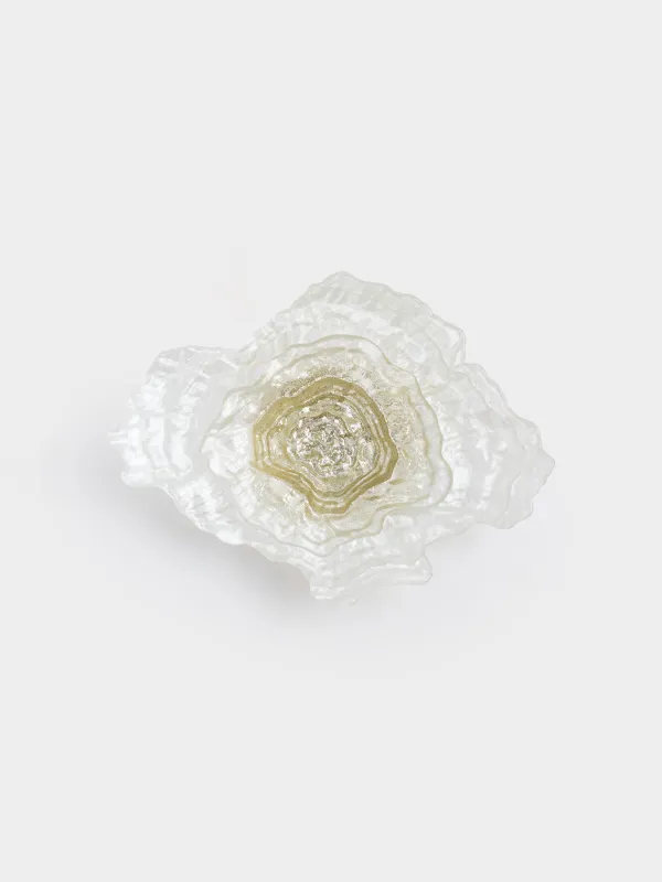 Ыдыс, 38х29х7 см, шыны, сүт түстес/шампан, Устрица, Shellfish, image-4