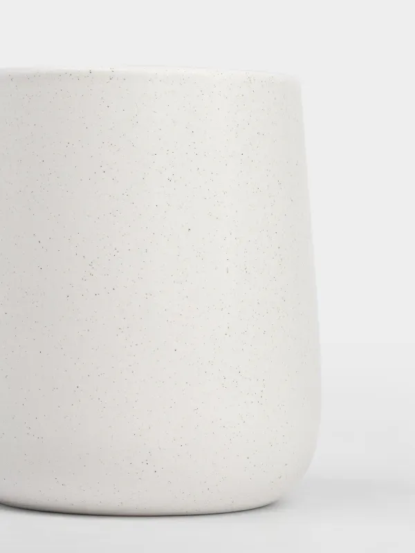 Стакан для ванной комнаты, 10 см, фарфор P, белый, в крапинку, Delicia, image-2