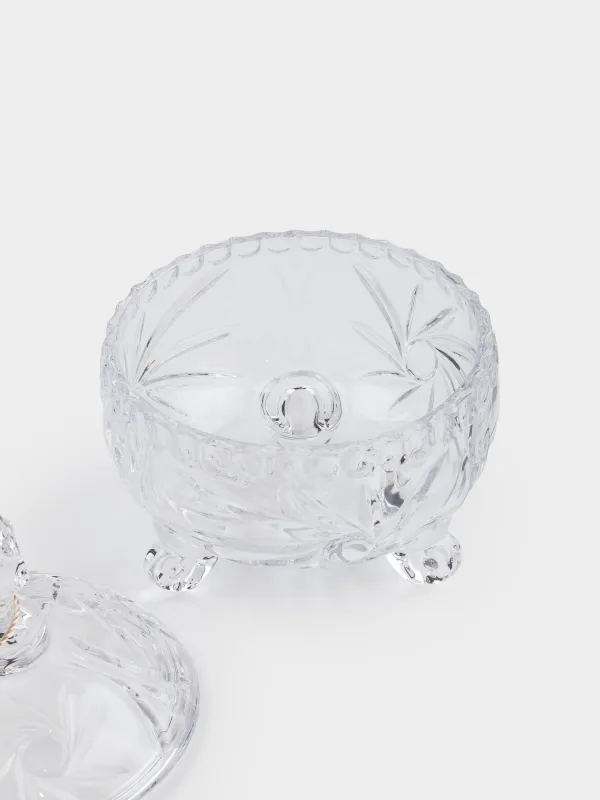 Конфетница, 15х11 см, 290 мл, с крышкой, с кисточкой, стекло Р, Rabat, image-4