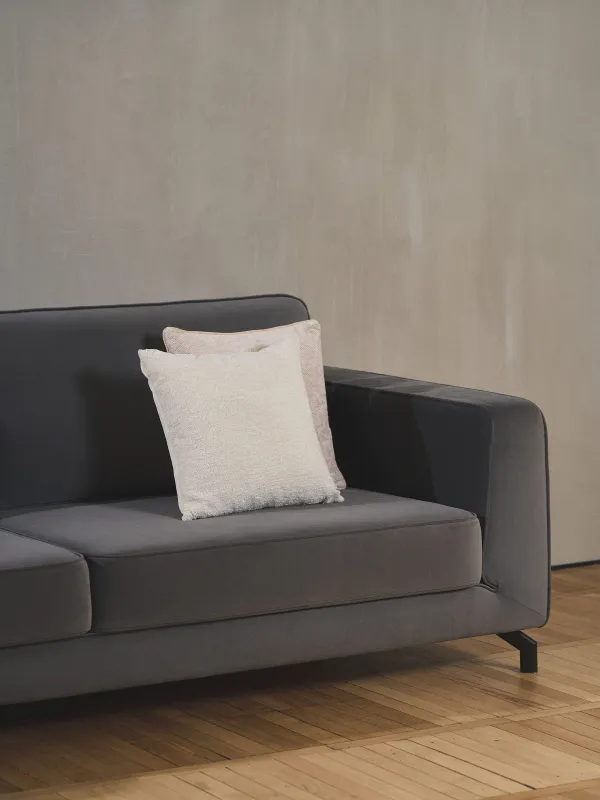 Сәндік жастық, 45х45 см, барқыт, сүт түстес, Velvet, image-5