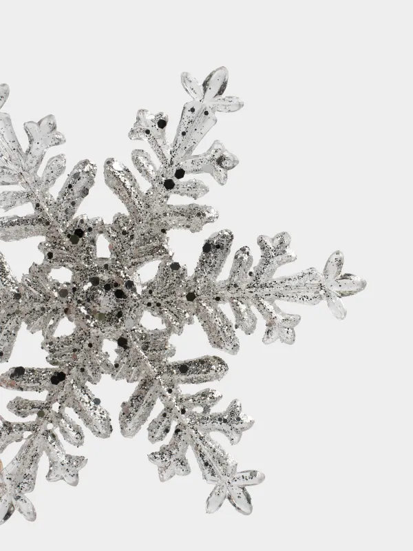 Шырша ойыншығы, 8 см, акрил, жылтырақтары бар, күміс, Қар ұшқыны, Figure sparkle, image-3