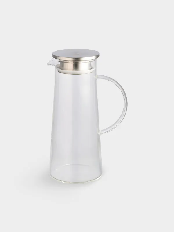 Құмыра, 1,3 л, сүзгі қақпағы, пайдаланылған Шыны / Болат, Пирамида, image-0