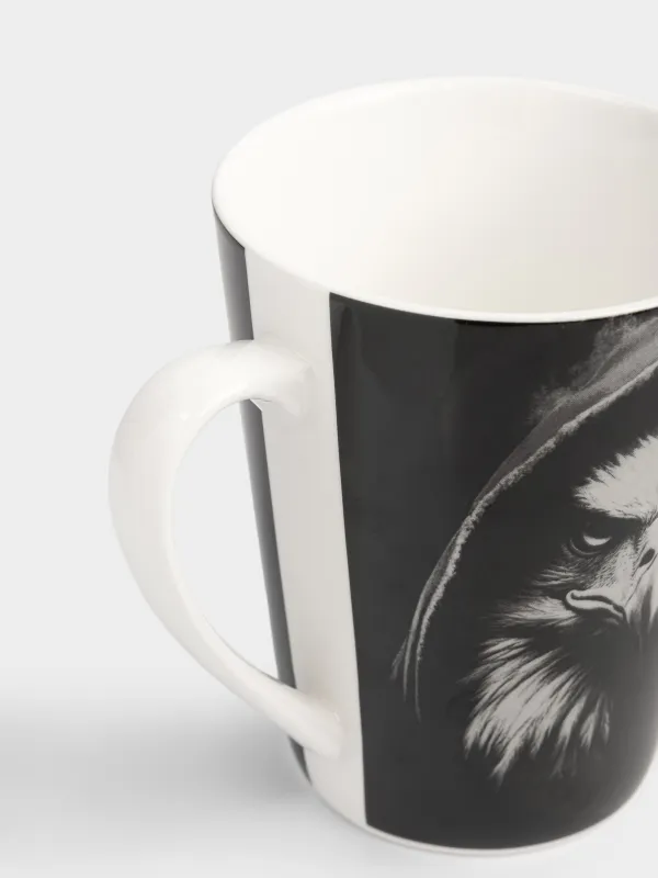 Саптыаяқ, 420 мл, фарфор N, ақ, Қыран, Brutal style, image-2