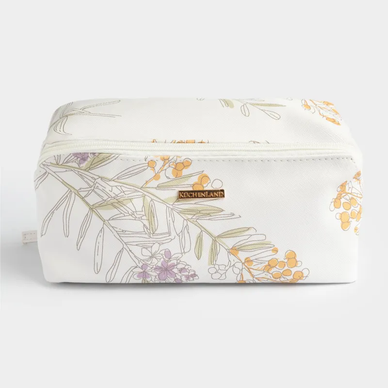 Косметичка, 23х11 см, полиуретан, белая, Мимоза, Isadora, image-1