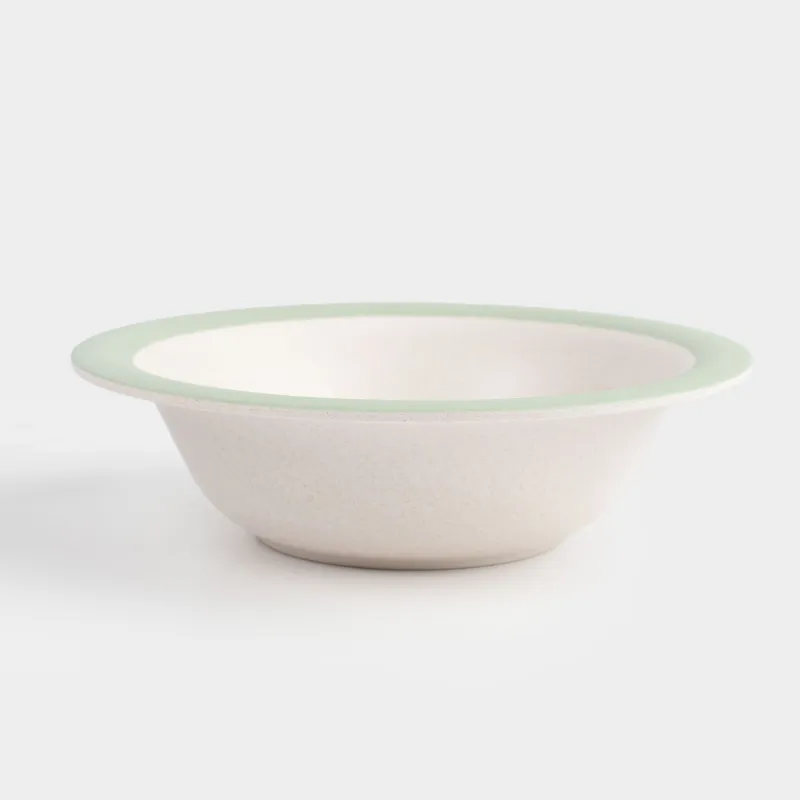 Тарелка суповая, детская, 16x4 см, бамбук, зеленая, Девочка с бантом, Sweet loli, image-2