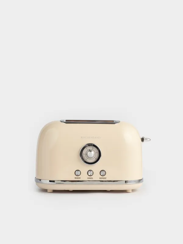 Тостер электрический, 685-815 Вт, 6 режимов, сталь/пластик, бежевый, Vintage kitchen, image-1