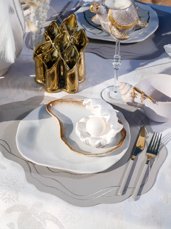 Сәндік ыдыс, 23х16 см, керамика, сарғылт-қоңыр-қоңыр, Устрица, Seaside, image-8