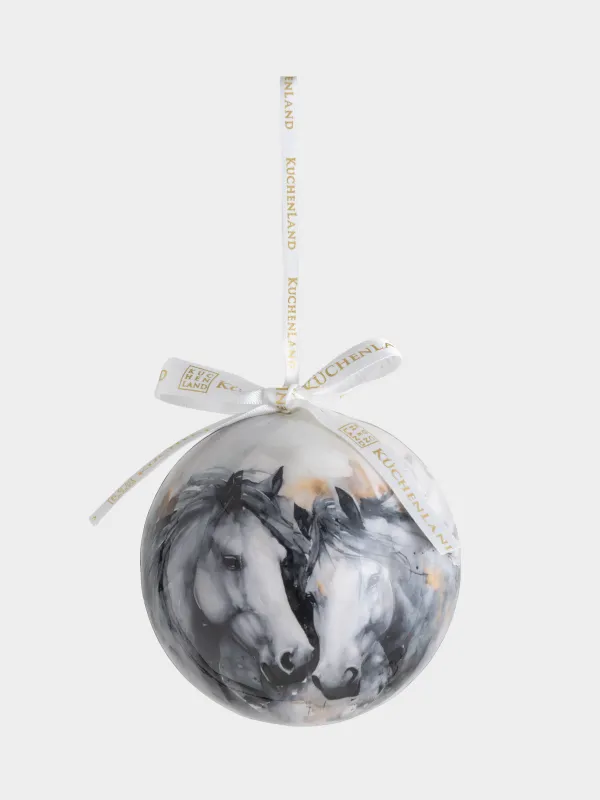 Шырша ойыншығы, 10 см, пенопласт, Шар, Жылқылар, Ball print, image-1