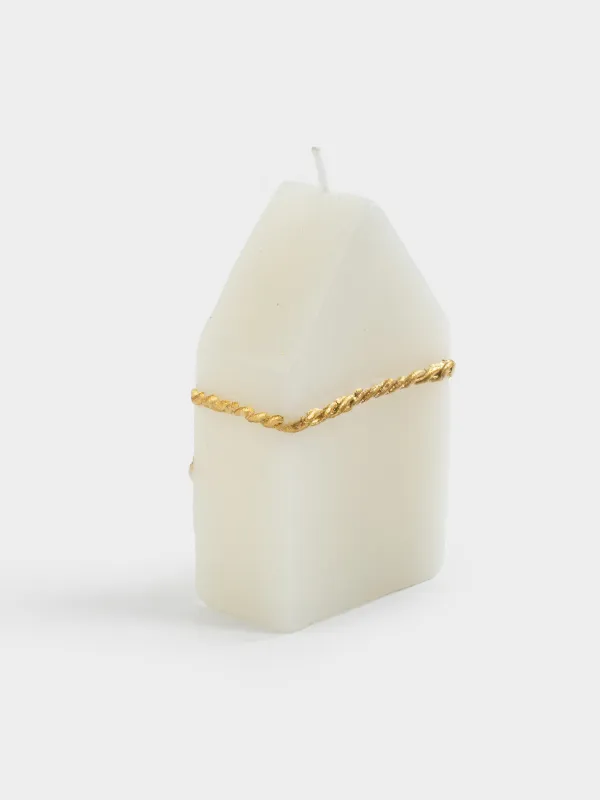 Шам, 5х8 см, сүтті-алтын түстес, Үй, House shape, image-2